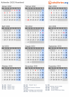 Kalender 2032 mit Ferien und Feiertagen Russland
