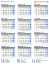 Kalender 2032 mit Ferien und Feiertagen Jura