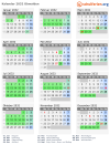 Kalender 2032 mit Ferien und Feiertagen Obwalden