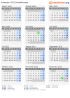 Kalender 2032 mit Ferien und Feiertagen Schaffhausen