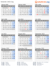 Kalender 2032 mit Ferien und Feiertagen Zug