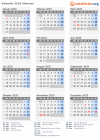 Kalender 2033 mit Ferien und Feiertagen Albanien
