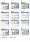 Kalender 2033 mit Ferien und Feiertagen Andorra