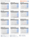 Kalender 2033 mit Ferien und Feiertagen Armenien