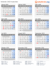 Kalender 2033 mit Ferien und Feiertagen Australien