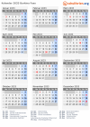 Kalender 2033 mit Ferien und Feiertagen Burkina Faso