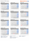 Kalender 2033 mit Ferien und Feiertagen Jemen