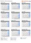 Kalender 2033 mit Ferien und Feiertagen Liechtenstein