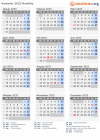 Kalender 2033 mit Ferien und Feiertagen Namibia