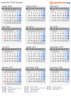 Kalender 2033 mit Ferien und Feiertagen Sambia