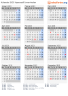 Kalender 2033 mit Ferien und Feiertagen Appenzell Innerrhoden