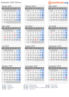 Kalender 2033 mit Ferien und Feiertagen Glarus