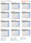Kalender 2033 mit Ferien und Feiertagen Graubünden