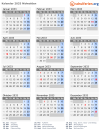 Kalender 2033 mit Ferien und Feiertagen Nidwalden