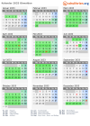 Kalender 2033 mit Ferien und Feiertagen Obwalden
