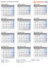 Kalender 2033 mit Ferien und Feiertagen Sankt Gallen