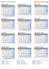 Kalender 2033 mit Ferien und Feiertagen Schwyz