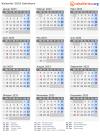 Kalender 2033 mit Ferien und Feiertagen Solothurn