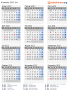 Kalender 2033 mit Ferien und Feiertagen Uri