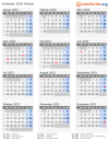 Kalender 2033 mit Ferien und Feiertagen Waadt