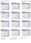 Kalender 2033 mit Ferien und Feiertagen Wallis