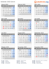 Kalender 2033 mit Ferien und Feiertagen Zürich
