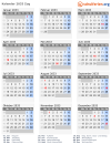 Kalender 2033 mit Ferien und Feiertagen Zug