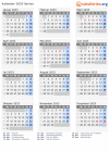 Kalender 2033 mit Ferien und Feiertagen Syrien
