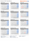 Kalender 2033 mit Ferien und Feiertagen Tadschikistan