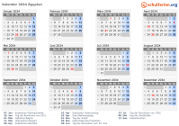 Kalender 2034 mit Ferien und Feiertagen Ägypten