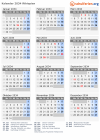 Kalender 2034 mit Ferien und Feiertagen Äthiopien