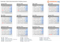 Kalender 2034 mit Ferien und Feiertagen Amerikanische Jungferninseln
