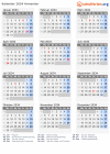 Kalender 2034 mit Ferien und Feiertagen Armenien