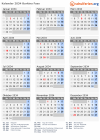 Kalender 2034 mit Ferien und Feiertagen Burkina Faso