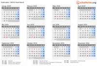 Kalender 2034 mit Ferien und Feiertagen Dschibuti