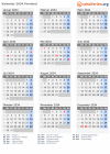 Kalender 2034 mit Ferien und Feiertagen Finnland