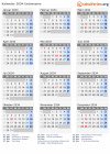 Kalender 2034 mit Ferien und Feiertagen Indonesien