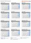 Kalender 2034 mit Ferien und Feiertagen Komoren