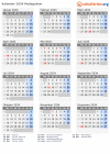 Kalender 2034 mit Ferien und Feiertagen Madagaskar