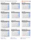 Kalender 2034 mit Ferien und Feiertagen Appenzell Ausserrhoden