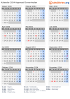 Kalender 2034 mit Ferien und Feiertagen Appenzell Innerrhoden