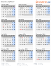 Kalender 2034 mit Ferien und Feiertagen Genf