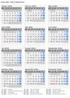 Kalender 2034 mit Ferien und Feiertagen Südafrika