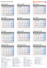 Kalender 2034 mit Ferien und Feiertagen USA