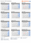 Kalender 2034 mit Ferien und Feiertagen Usbekistan