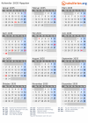 Kalender 2035 mit Ferien und Feiertagen Ägypten