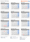 Kalender 2035 mit Ferien und Feiertagen Kuba