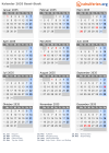 Kalender 2035 mit Ferien und Feiertagen Basel-Stadt