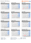 Kalender 2035 mit Ferien und Feiertagen Glarus