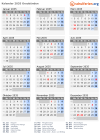 Kalender 2035 mit Ferien und Feiertagen Graubünden